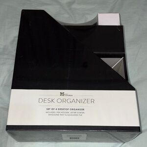 Erin Condren Black Desktop Organizer Set